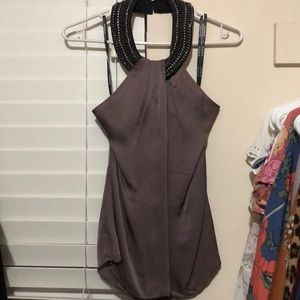 Bebe brown halter top